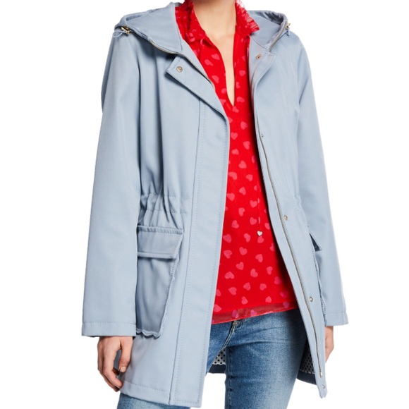 NWOT Kate Spade Scalloped Pocket Trench Coat Blue